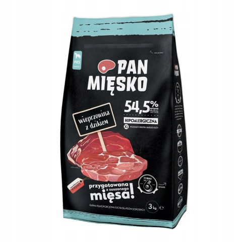 PAN MIĘSKO Wieprzowina z Dzikiem XL 3kg