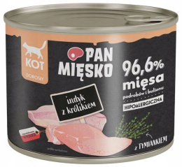 Pan Mięsko KOT Indyk z królikiem 200g