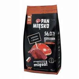 Pan Mięsko Karma sucha dla kota WOŁOWINA z JELENIEM chrupki M 1,6kg