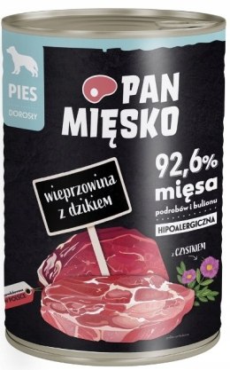 Pan Mięsko dla psa Wieprzowina z dzikiem 400g