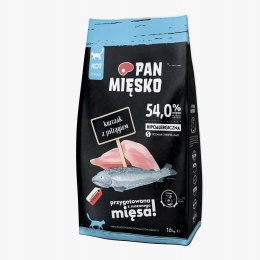 Pan Mięsko karma sucha dla kota KURCZAK PSTRĄG Małe chrupki S 1,6kg