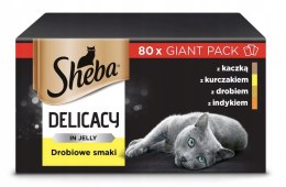 SHEBA Delicacy drobiowe smaki w galaretce 80x85g