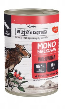 Wiejska Zagroda mokra karma mono dla psa Wołowina 400g