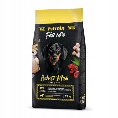 Fitmin For Life Adult Mini 12 kg – Sucha Karma dla Dorosłych Psów Małych Ras