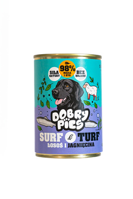 Dobry Pies Surf and Turf – Łosoś i Jagnięcina 400 g