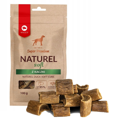 MACED Naturalne Mięsne Przysmaki Gryzaki dla Psa NATUREL SOFT z Kaczki 100g