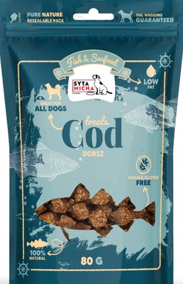 Syta Micha Fish & Seafood Dorsz 80 g – Naturalny Przysmak z Ryby dla Psa