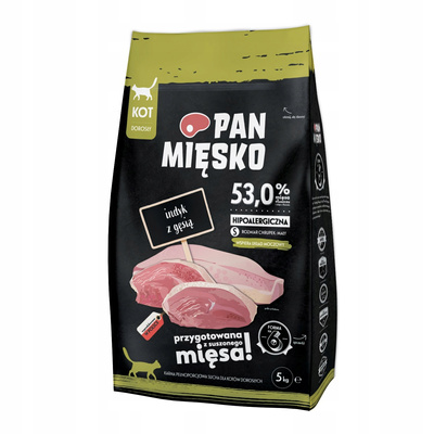 Pan Mięsko Indyk z gęsią S 5 kg Karma sucha dla kota 