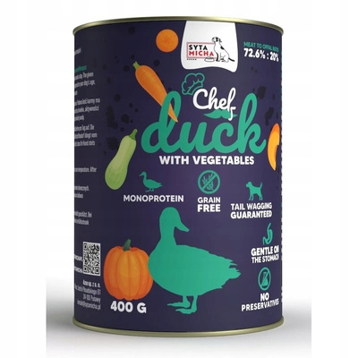 Syta Micha Karma mokra CHEF Kaczka z warzywami 400g