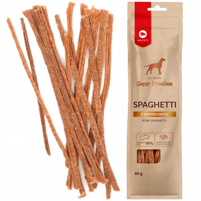 MACED SPAGHETTI Z WIEPRZOWINĄ MIĘSNY PRZYSMAK DLA PSA 40g
