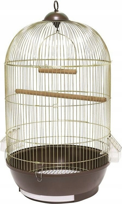 Panama Pet klatka dla ptaków 40 x 40 x 70 cm złoto brązowa