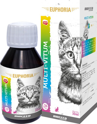 BIOFEED Euphoria MULTI-VITRUM CAT Multiwitamina w płynie 30ml dla kota