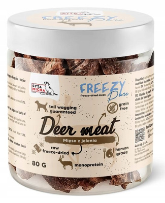 Syta Micha  100% Liofilizowany Jeleń 80g przysmak dla psa