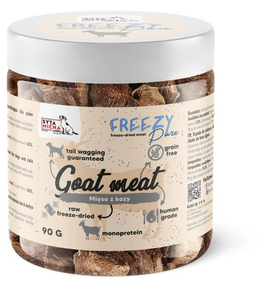 Syta Micha 100% liofilizowane mięso z Kozy 90g przysmak dla psa