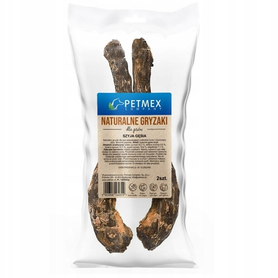 PETMEX Szyje z Gęsi 2 Sztuki Naturalny Przysmak dla Psa