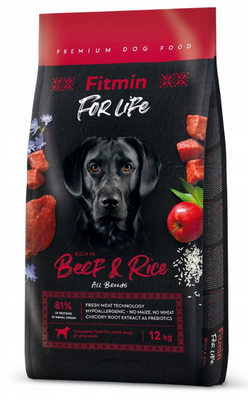 Fitmin Dog For Life Adult Beef & Rice 12 kg