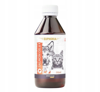 Olej z Łososia EUPHORIA Salmon Oil 250 ml – Naturalny Olej dla Psa i Kota