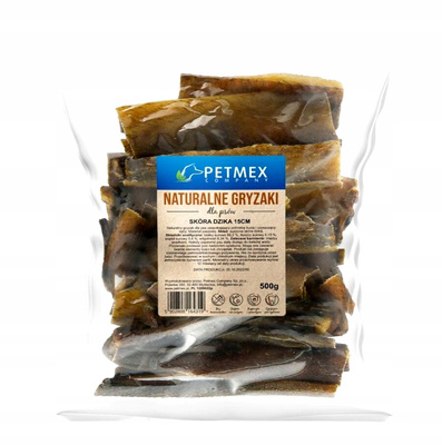 PETMEX Skóra Dzika Gryzak Naturalny dla Psa 15 cm 500 g