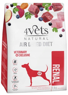 4VETS NATURAL RENAL sucha karma dla psa z niewydolnością nerek 1 kg