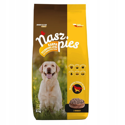 Nasz Pies Karma dla Psa z Kurczakiem 15 kg – Pełnoporcjowa karma dla dorosłych psów