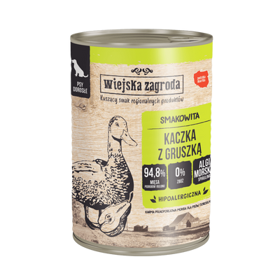 Wiejska Zagroda Kaczka z Gruszką 400g Karma mokra dla psa