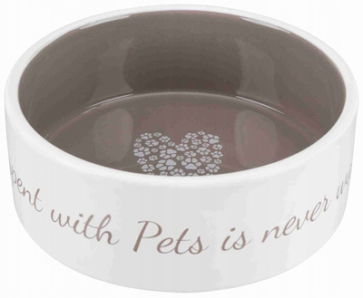 TRIXIE Miska ceramiczna Pet's Home - kremowa/szarobrązowa 0,3l (12cm)