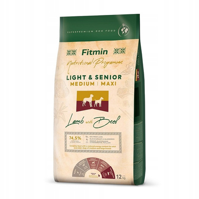 FITMIN Medium Maxi Light Senior Lamb & Beef 12kg