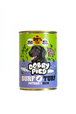 Dobry Pies Surf and Turf – Pstrąg i Dzik 400 g