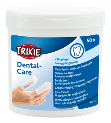 TRIXIE Nakładki na Palce Dental Care – Czyste Zęby, 50 szt.