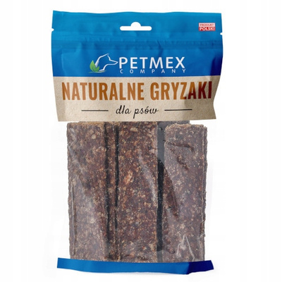 PETMEX Przysmak Naturalny Gryzak Suszony dla Psa – Paski z Jelenia 200g