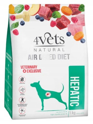 4VETS NATURAL HEPATIC Karma sucha dla psa z chorą wątrobą 1 kg