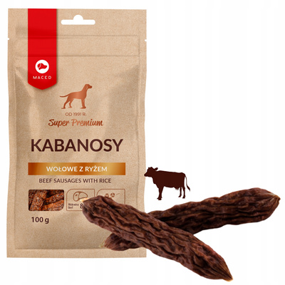 MACED Kabanosy wołowe z ryżem 100g