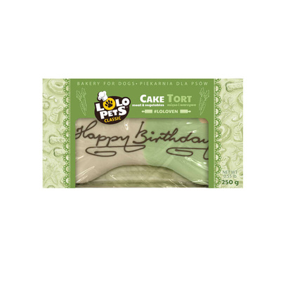 Lolo Pets Tort dla psa Happy Birthday mięsno-warzywny 250 g