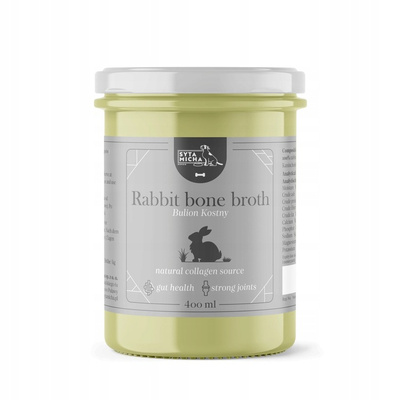 Syta Micha Bulion z Kości Królika dla Psa 400 ml – Naturalne Wsparcie Stawów i Odporności