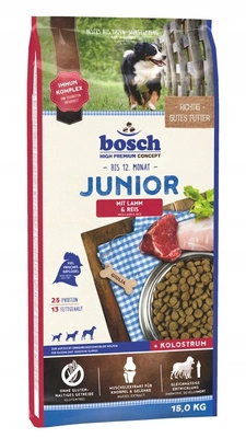 Bosch Junior Lamb & Rice – karma dla wrażliwych szczeniąt 15kg