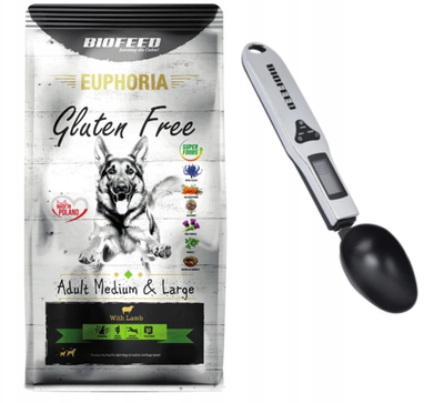 Euphoria Gluten Free Karma dla Psa z Jagnięciną (średnie i duże rasy) 12 kg – Sucha Karma Premium GRATIS WAGA