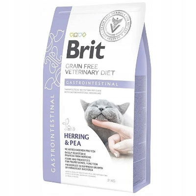 Brit Grain Free Veterinary Diets Cat Gastrointestinal 2kg – Pełnoporcjowa karma dietetyczna dla kotów z problemami trawiennymi