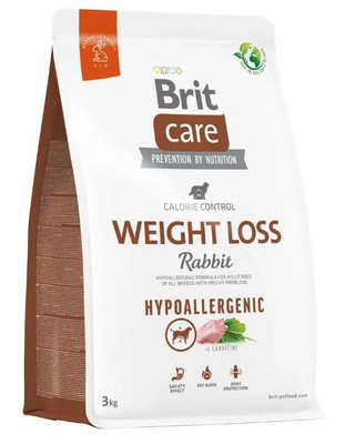 BRIT CARE Dog Hypoallergenic Weight Loss Rabbit 3kg – Hipoalergiczna karma dla psów z nadwagą