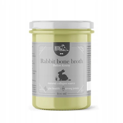 Syta Micha Bulion z Kości Królika dla Psa 400 ml – Naturalne Wsparcie Stawów i Odporności