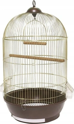 Panama Pet klatka dla ptaków 40 x 40 x 70 cm złoto brązowa