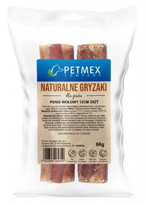 PETMEX Penis Wołowy Cięty 12 cm 2 szt