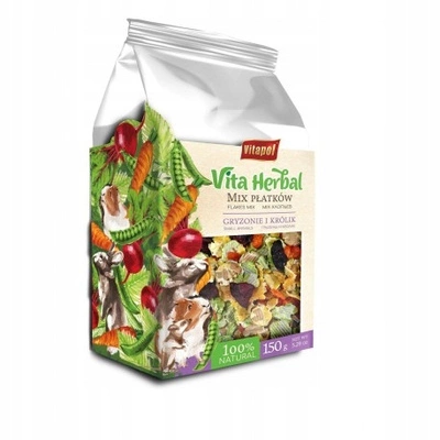 Vita Herbal dla Gryzoni i Królika, Mix Płatków – 150g