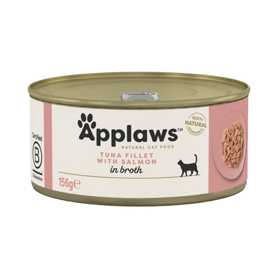 Applaws Karma mokra dla kota – Tuńczyk z łososiem w bulionie 156 g