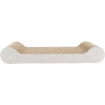TRIXIE Junior Drapak Kartonowy z Kocimiętką dla Kociąt – 38x18x6 cm, Jasnoszary