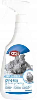 TRIXIE Spray do Czyszczenia Klatek 500ml – Cytrynowy Płyn do Klatek dla Małych Zwierząt i Ptaków