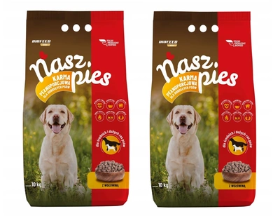 Nasz Pies Karma dla Psa z Wołowiną 2x 15 kg – Pełnoporcjowa sucha karma dla dorosłych psów
