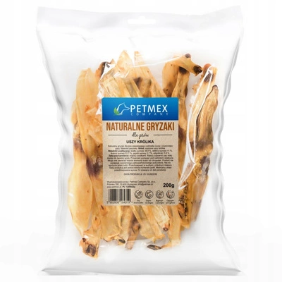 PETMEX Uszy Królika 200g - Naturalny Gryzak dla Psa