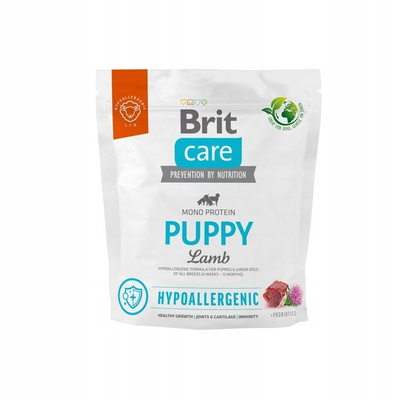 BRIT CARE Hypoallergenic Puppy Lamb 1kg – Hipoalergiczna karma dla szczeniąt z jagnięciną i ryżem