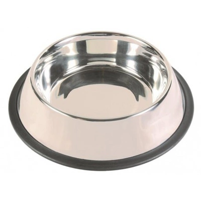 Trixie Miska Metalowa na Gumie 1,8L/20cm – Stabilna i Wygodna Miseczka dla Psa